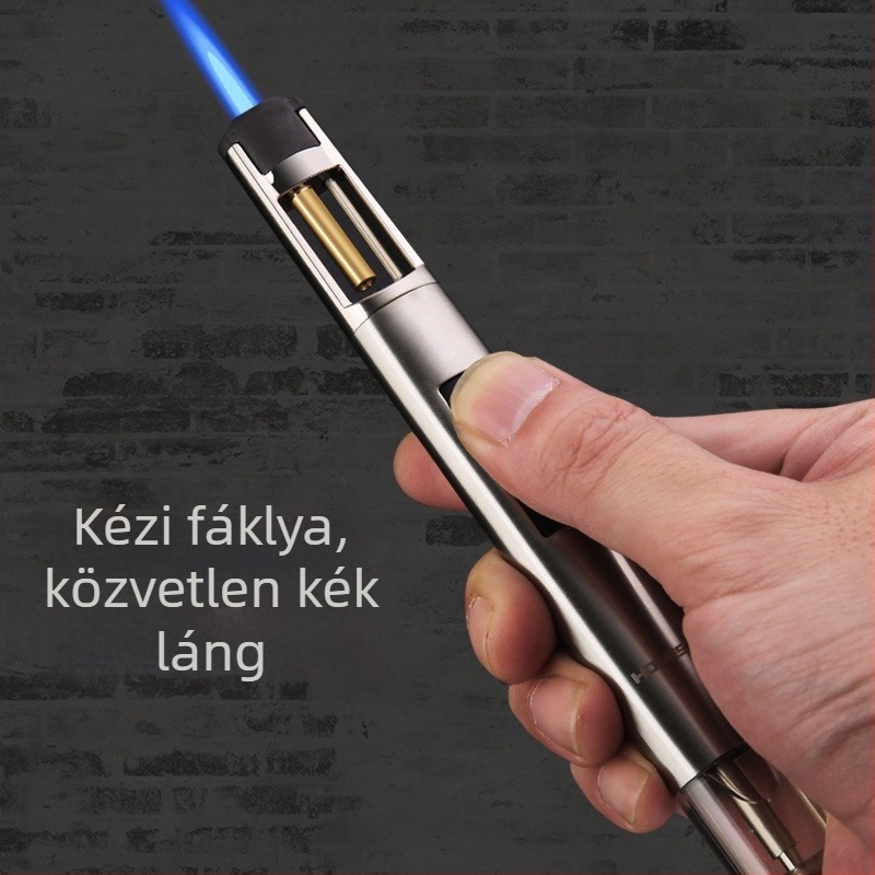 Baicheng Kék Lángú Szélvédett Öngyújtó — cigarettához, grillhez, sütéshez, moxibisztióhoz és toll-stílusú hegesztőfáklyához