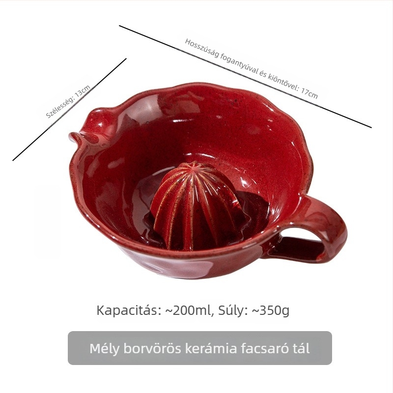 Kézi kerámia citromfacsaró, grapefruit és narancs félbevágott gyümölcsökhöz, konyhai eszköz, bébiételes tál