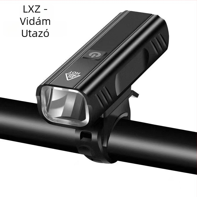 Alumínium ötvözetű kerékpárlámpa hegyi kerékpárhoz, USB-töltés, vízálló, tükröződés elleni