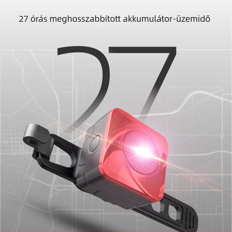 TWOOC USB-s újratölthető kerékpár hátsó lámpa, nagy fényerővel és lencsével, országúti és MTB kerékpárokhoz