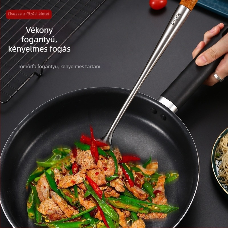Kinyújtott 304-es rozsdamentes acél spatula készlet – nagy méretű, magas hőállóságú konyhai spatula