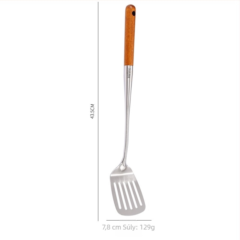 Kinyújtott 304-es rozsdamentes acél spatula készlet – nagy méretű, magas hőállóságú konyhai spatula