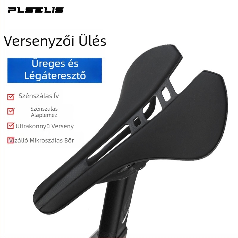 Pusli kerékpárnyereg szénszálas, egyrészes, lélegző, ultra-könnyű, kényelmes és kopásálló