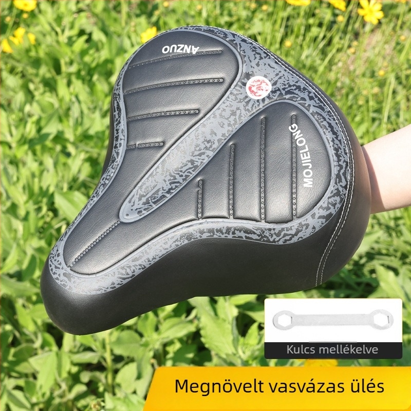 Bőr elektromos kerékpár nyereg megnövelt vas burkolattal, vízálló és kényelmes párnával Xinri Bird Emma elektromos kerékpárokhoz