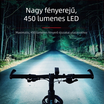 GIYO kerékpár első lámpa, USB-töltésű, vízálló, kerékpározáshoz