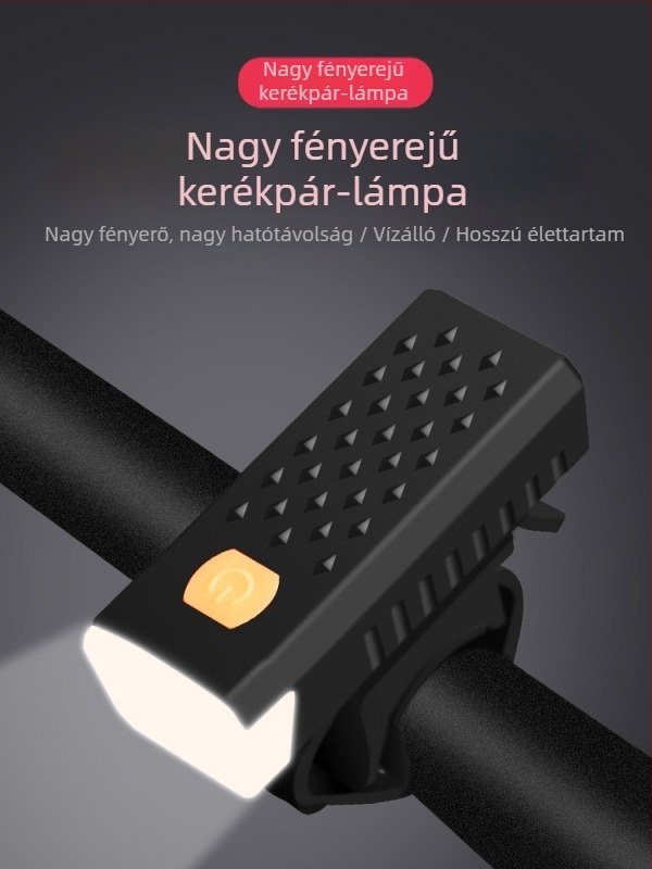 Kerékpár első lámpa – nagy fényerő, újratölthető, esőálló, mountain és országúti kerékpárhoz, éjszakai tekerés