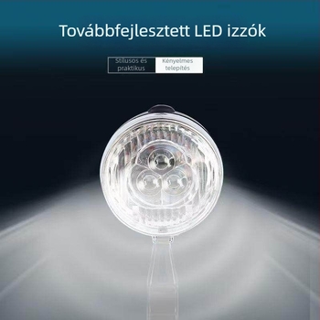 Elülső kerékpár lámpa hegymászó kerékpárhoz, erős LED, akkumulátoros, retro dizájn