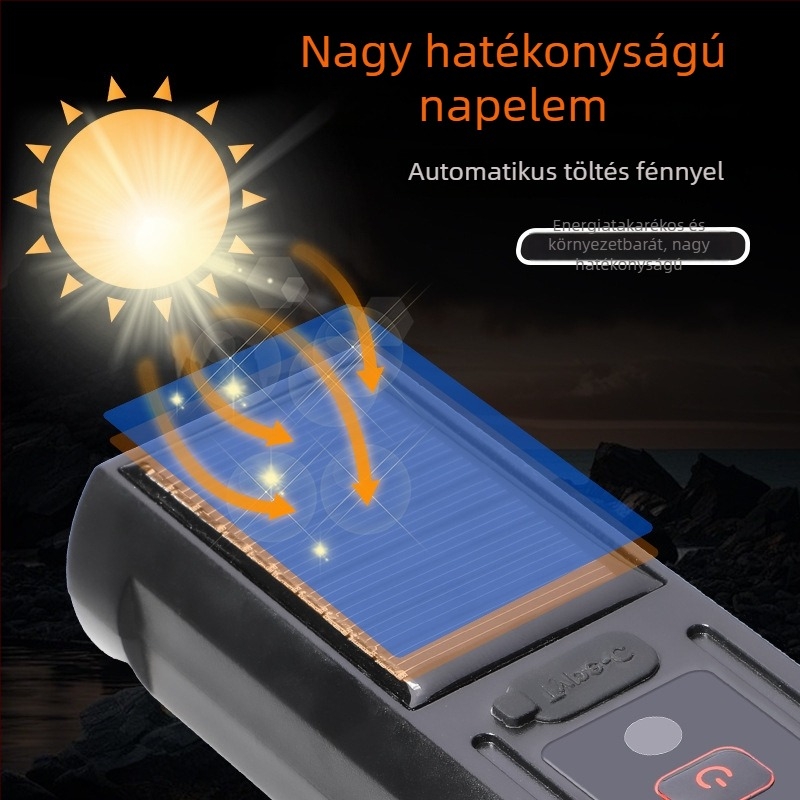 2 az 1-ben kerékpár első lámpa digitális kijelzővel, napelemes kürt fény MTB és országúti kerékpárokhoz éjszakai tekeréshez