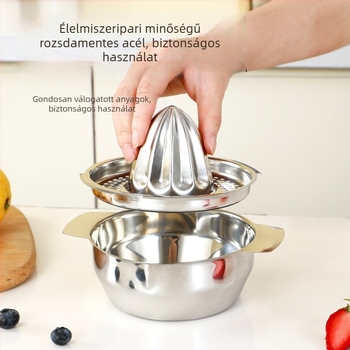 201 rozsdamentes acélból készült kézi citrusprés, hordozható, háztartási használatra, citrom és narancs