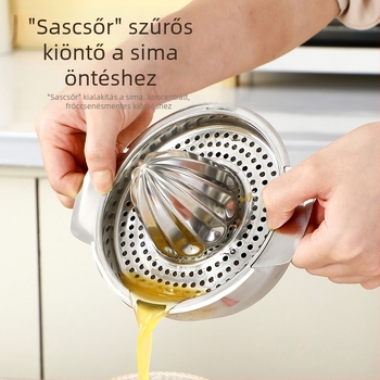 201 rozsdamentes acélból készült kézi citrusprés, hordozható, háztartási használatra, citrom és narancs