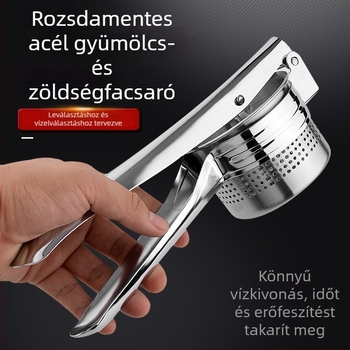 Rozsdamentes acélból készült kézi facsaró – citromhoz és gyümölcsökhöz, többfunkciós