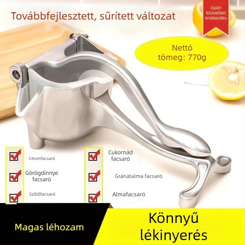 Kézzel működtethető háztartási gyümölcsfacsaró, kézi és multifunkcionális facsaró, narancs modell