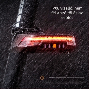 Cyclami Wireless kerékpár világítás távirányítóval, okos kanyarjelző és féklámpa, USB-C töltés