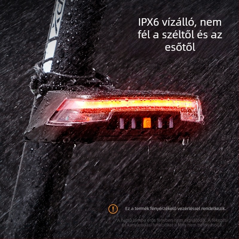 Cyclami Wireless kerékpár világítás távirányítóval, okos kanyarjelző és féklámpa, USB-C töltés
