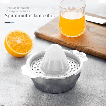 Rozsdamentes acél kézi citrusfacsaró citromhoz és narancshoz, hordozható mini facsaró