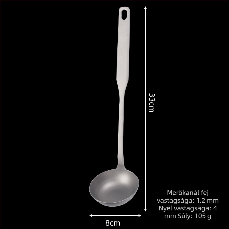 Tiszta titán spatula és kanál otthoni konyhához, tapadásmentes, hosszú nyéllel, titán konyhai eszközök.