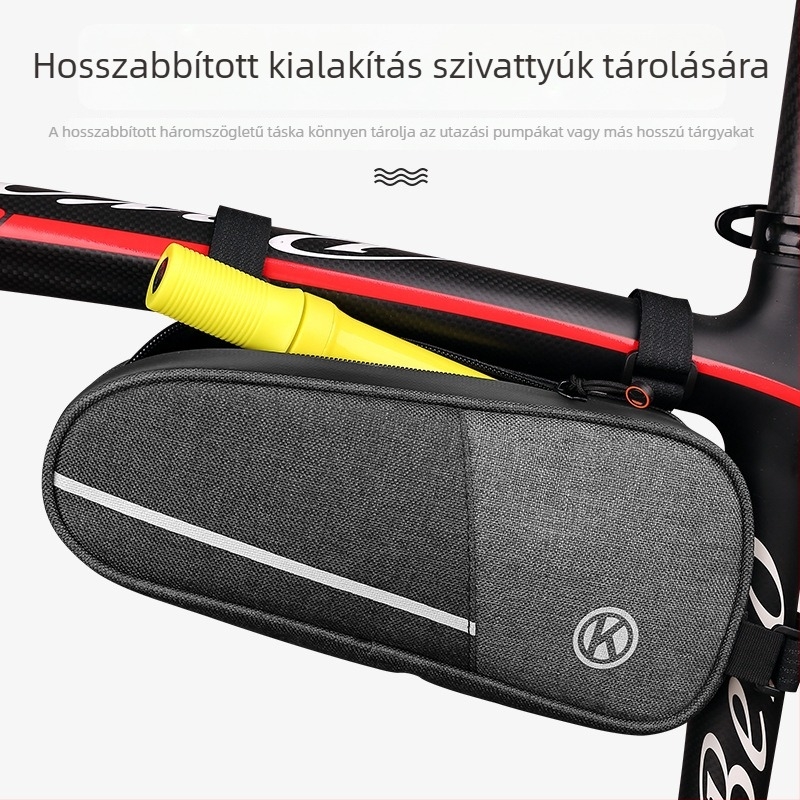 Vászon felsőcső táska mountain bike-hoz – nagy kapacitású háromszög alakú szerszámkészlet