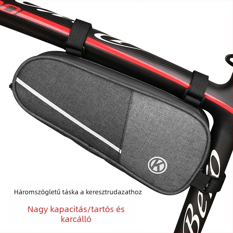 Vászon felsőcső táska mountain bike-hoz – nagy kapacitású háromszög alakú szerszámkészlet