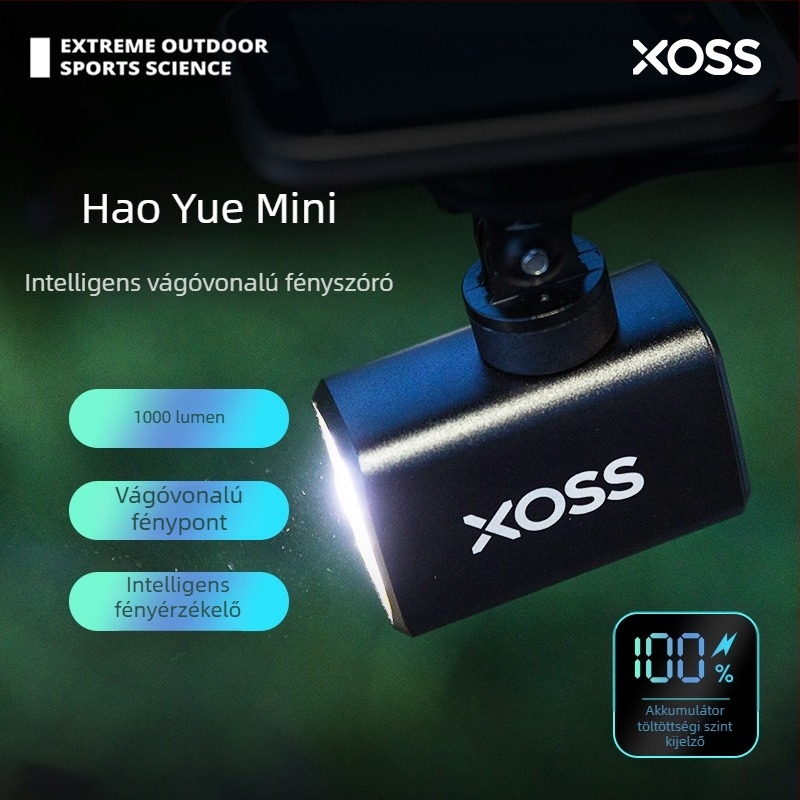 Mini intelligens kerékpár első világítása éjszakai tekeréshez — nagy fényerő országúti és terepkerékpárokhoz