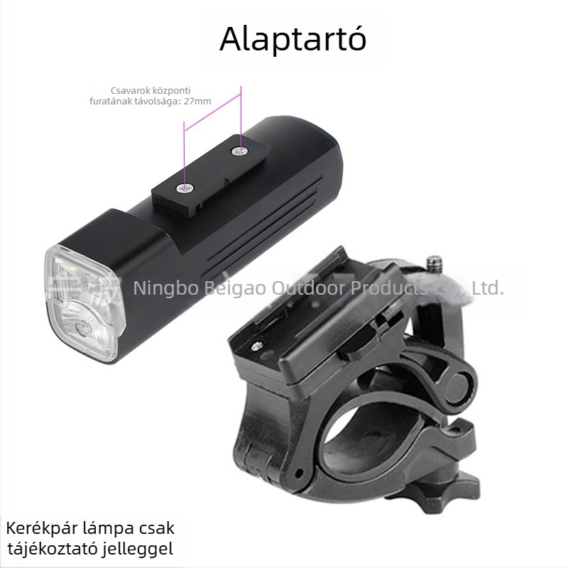 Kerékpárfényhez alaprögzítő, kompatibilis Shenhuo BL12, Xingzhe, Maijin és Garmin előfény tartóval.