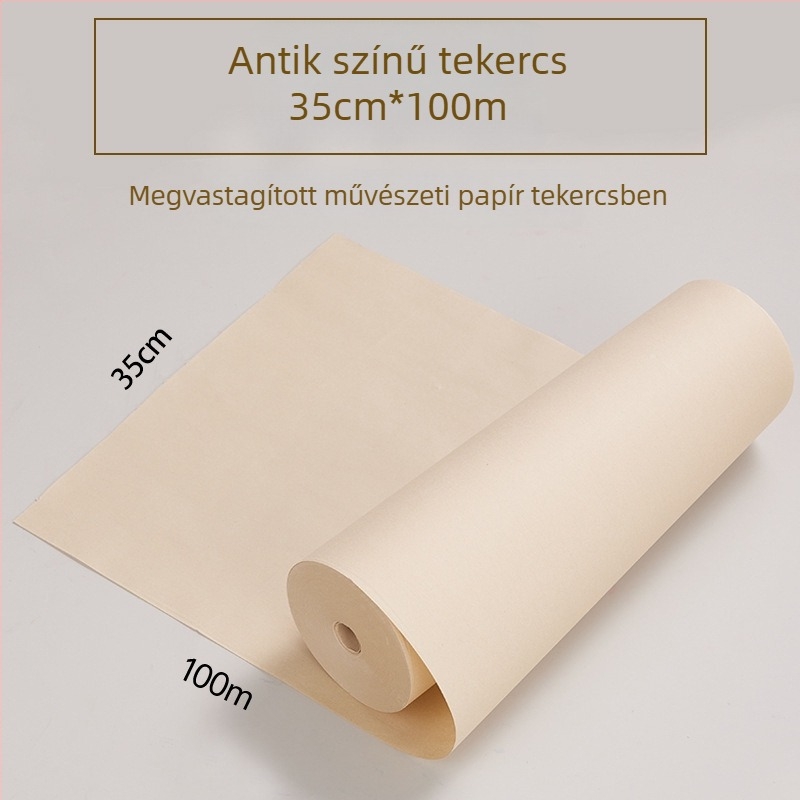 100 méteres rizspapír tekercs kalligráfiához és kínai festészethez, vastagított üres tekercs gyakorláshoz