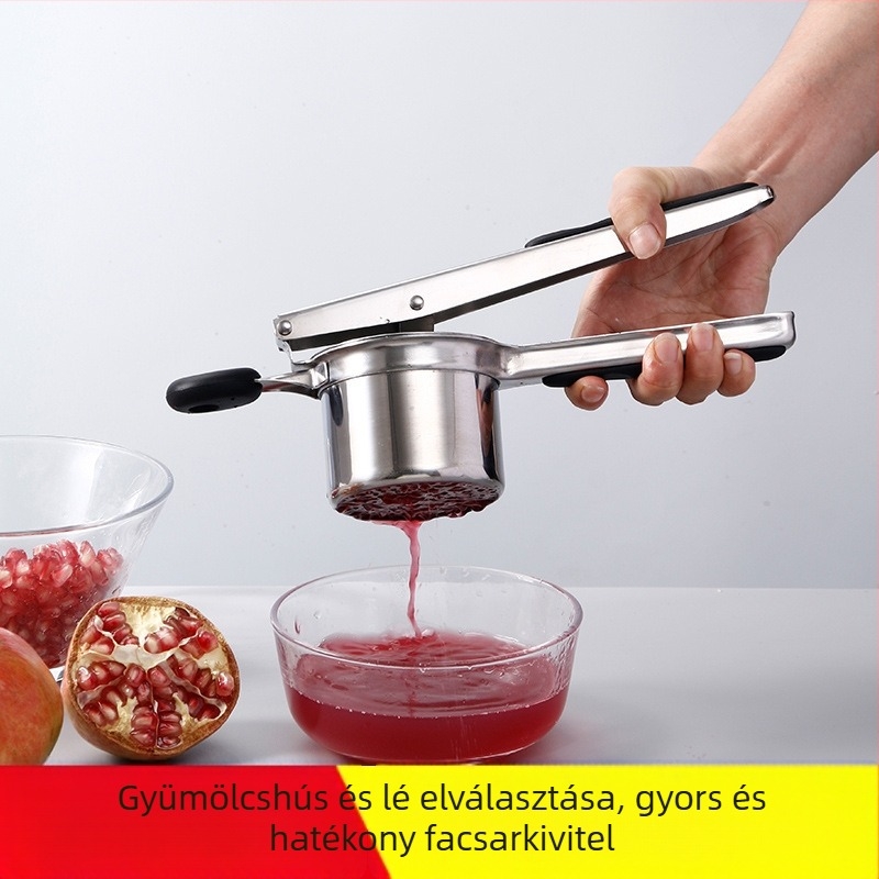 Rozsdamentes acélból készült kézi facsaró, 3 az 1-ben: citromprés, burgonya törő és gyümölcsprés