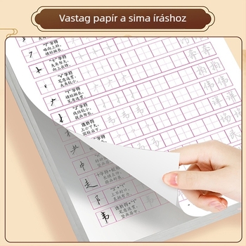 Kemény tollal írt félkalligrafikus írás gyakorlófüzet kezdőknek