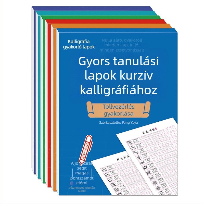 Kemény tollal írt félkalligrafikus írás gyakorlófüzet kezdőknek