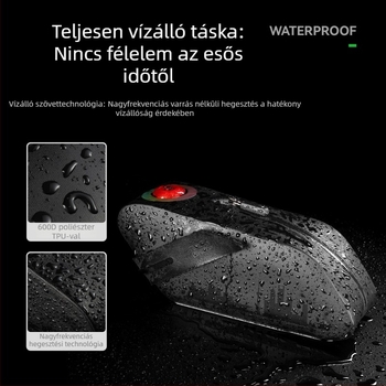 ROCKBROS Vízálló nyeregtáska hátsó lámpával mountain és országúti kerékpárokhoz, fényérzékelős, 0,8 L