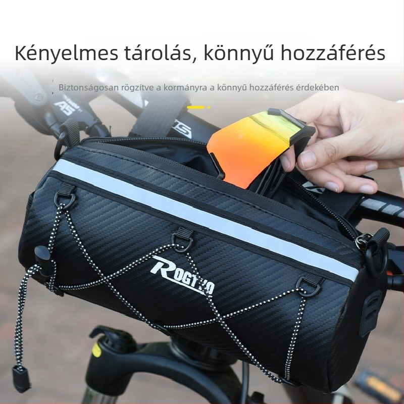 Vízálló PU bőrrel bevont első váztáska mountain- és road kerékpárokhoz, kapacitás 2L/3L