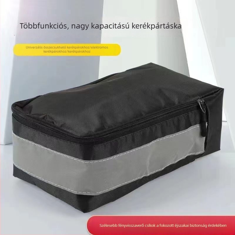 Vízálló kerékpár hátsó csomagtartó táska, nagy kapacitású, többfunkciós fényvisszaverő kerékpáros táska