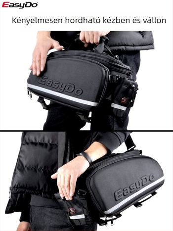 EasyDo mountain bike hátsó táska esővédővel és fényvisszaverő részletekkel, 24 L kapacitás