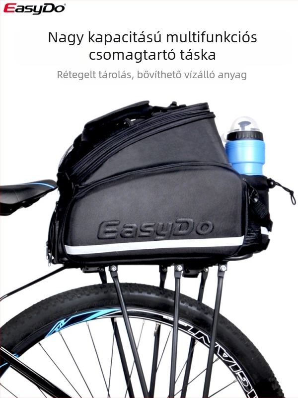 EasyDo mountain bike hátsó táska esővédővel és fényvisszaverő részletekkel, 24 L kapacitás