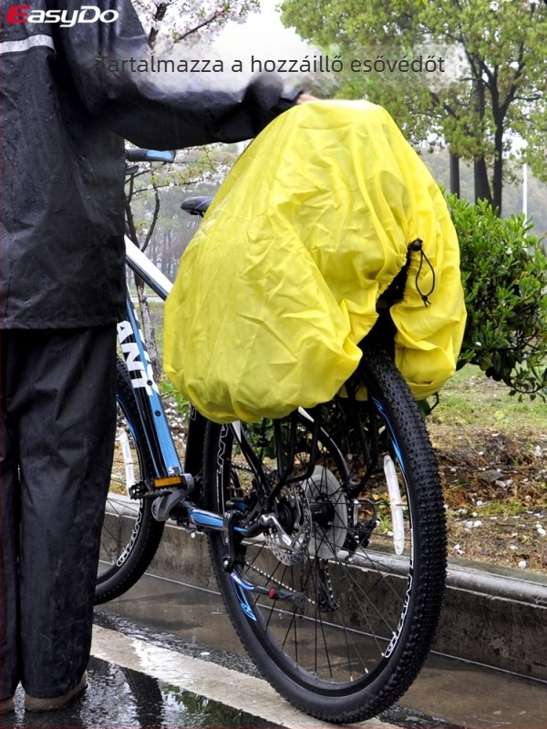 EasyDo mountain bike hátsó táska esővédővel és fényvisszaverő részletekkel, 24 L kapacitás