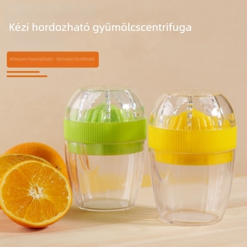 Műanyag kézi facsaró, mini, hordozható, multifunkcionális citrom, narancs és gránátalma
