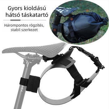 Kerékpár hátsó táska tartó gyorskioldóval, nagy kapacitású