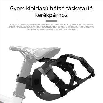 Kerékpár hátsó táska tartó gyorskioldóval, nagy kapacitású
