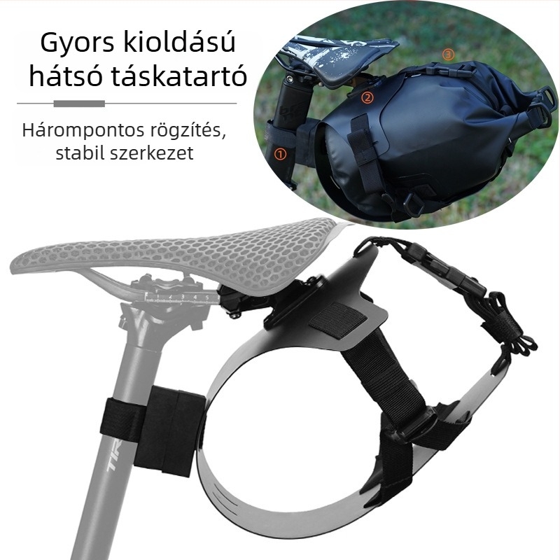 Kerékpár hátsó táska tartó gyorskioldóval, nagy kapacitású