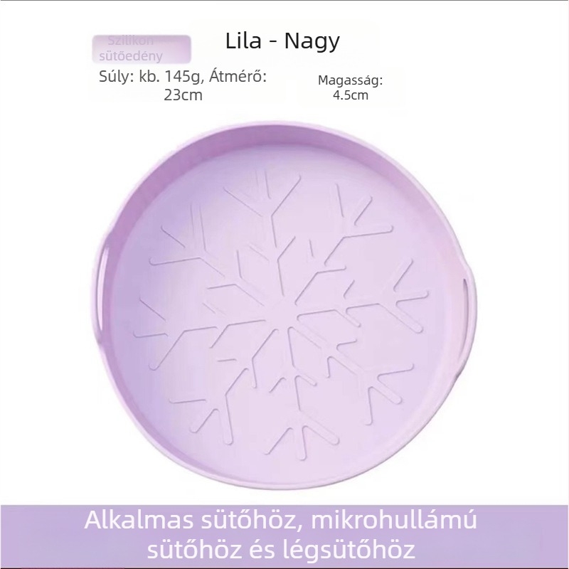 Szilikonból készült hópehely alakú sütőforma otthoni használatra, hőálló, kompatibilis légsütővel és mikrohullámú sütővel