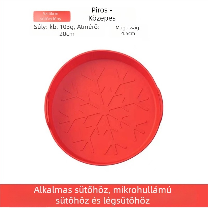 Szilikonból készült hópehely alakú sütőforma otthoni használatra, hőálló, kompatibilis légsütővel és mikrohullámú sütővel