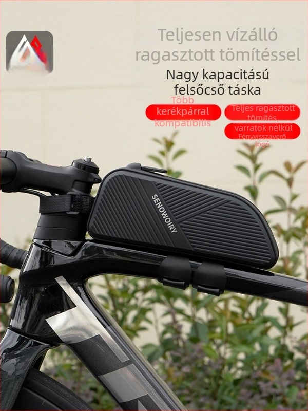 Kerékpár elő- és felsőcső táska — vízálló telefon-tároló