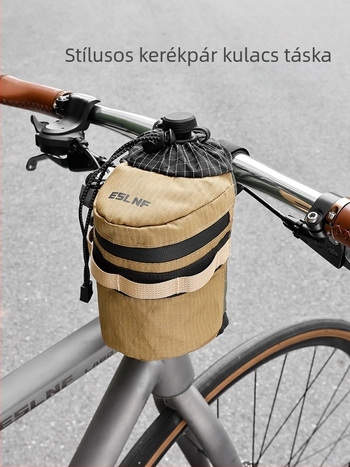 Hőszigetelt kerékpár kulacs táska, retro kormányra szerelhető, vízlepergető, út- és MTB kerékpárokhoz