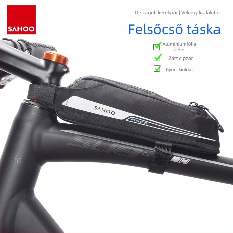 SAHOO 121343 Háromszög alakú felsőcső táska kerékpárhoz – mini táska országúti kerékpárhoz, 0,4 L, nylon