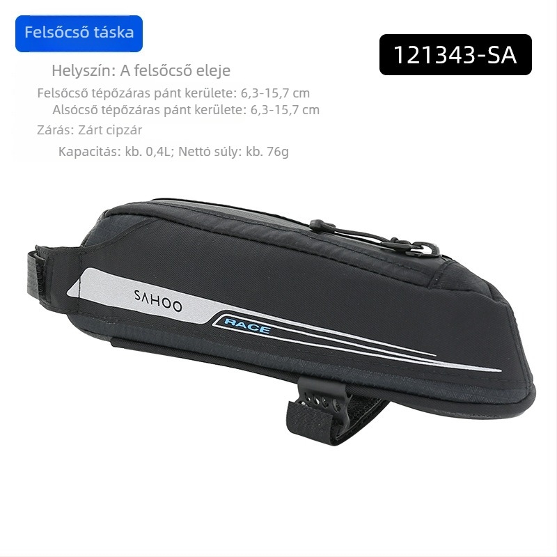 SAHOO 121343 Háromszög alakú felsőcső táska kerékpárhoz – mini táska országúti kerékpárhoz, 0,4 L, nylon