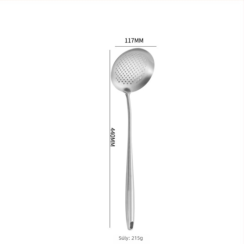 Új 304 rozsdamentes acél hosszú nyelű spatula, háztartási főzéshez, egyrészes konstrukció, hőálló, tapadásmentes felület