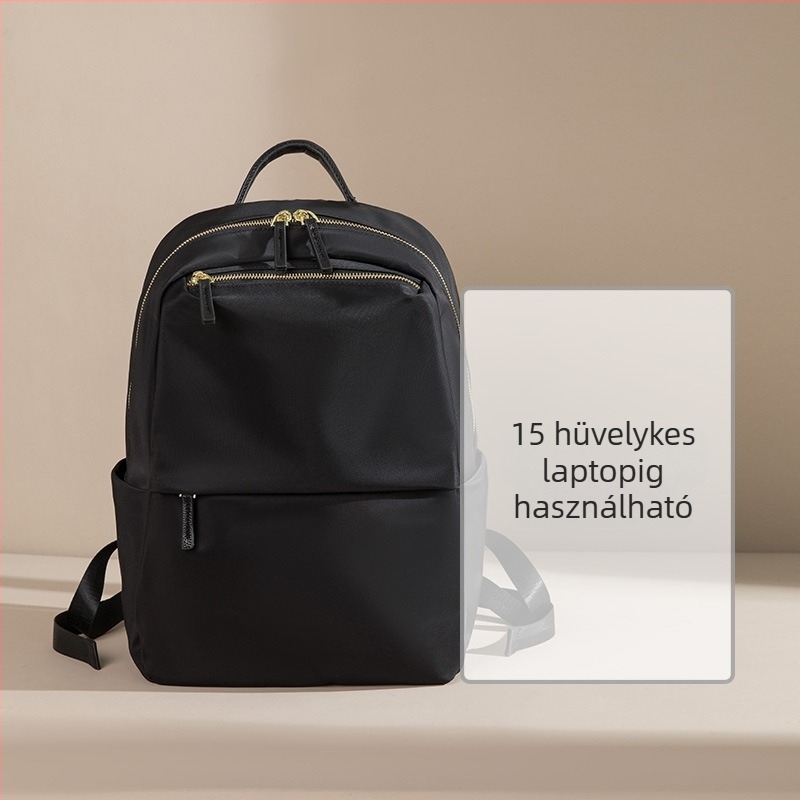 Minimalista nagy kapacitású hátizsák nőknek, utazáshoz és laptophoz, könnyű Oxford anyag, középiskolai hátizsák