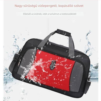 Nylon utazótáska, nagy kapacitású, kézi vagy vállon hordható, ruhák szállítására és rövid utazásokhoz, 20–35 L
