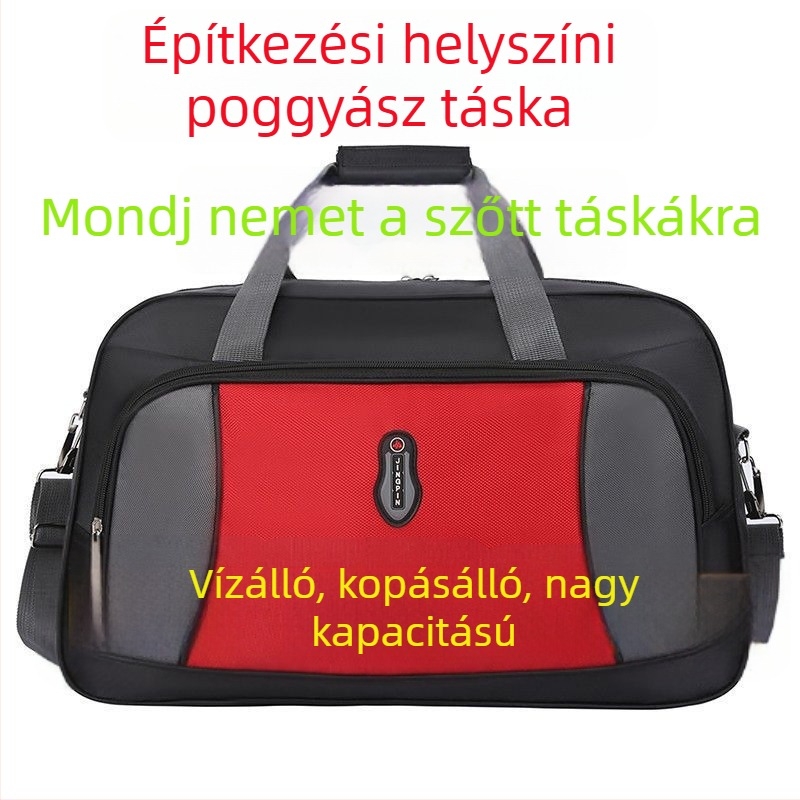 Nylon utazótáska, nagy kapacitású, kézi vagy vállon hordható, ruhák szállítására és rövid utazásokhoz, 20–35 L