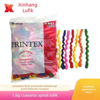 Sűrített latex spirál lufi, 18 hüvelyk, 1,8 g, KTV-hez