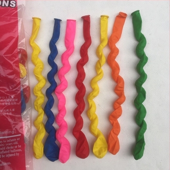 Sűrített latex spirál lufi, 18 hüvelyk, 1,8 g, KTV-hez